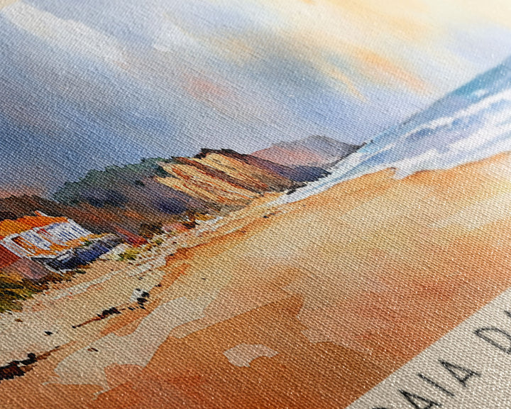 Praia da Arrifana, Portugal Watercolor Print, Vacation Gift, Portugal Wall Art, Vacation Wall Art, Vacatation Memories, Beach Decor, Beach Or Lakehouse Art