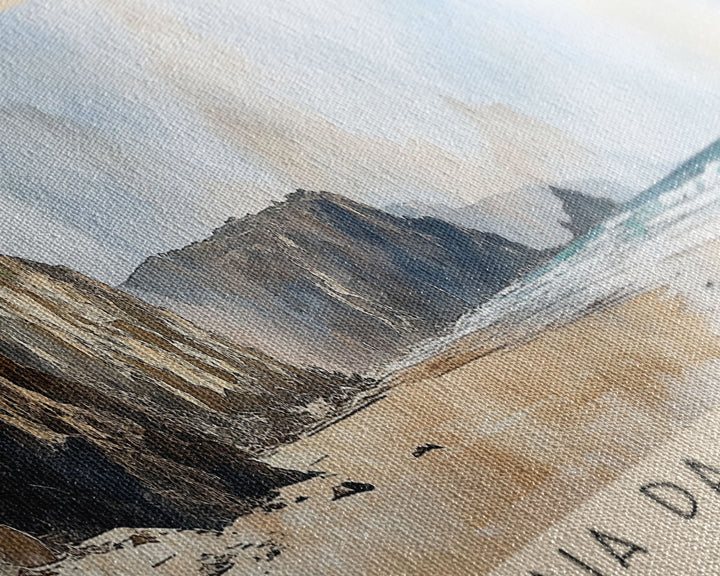 Praia da Cordoama, Portugal Watercolor Beach Print, Vacation Gift, Portugal Wall Art, Beach Painting, Beach Decor, Beach Painting