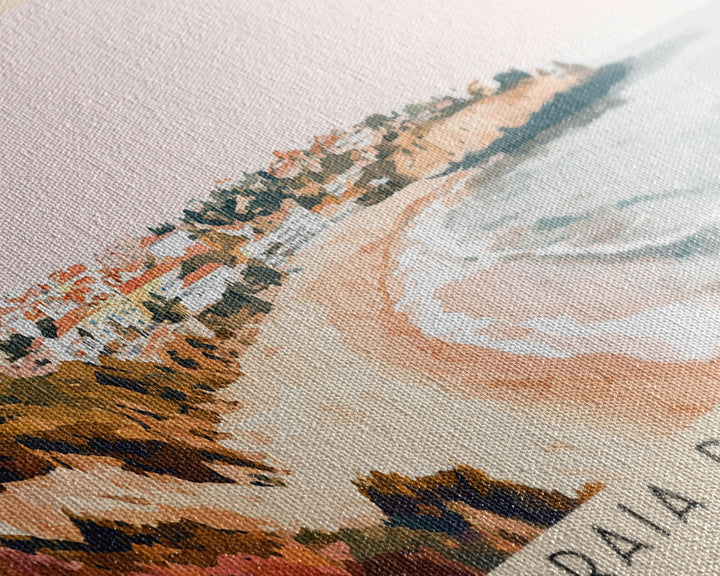 Praia do Barril, Portugal Watercolor Beach Print, Vacation Gift, Portugal Wall Art, Beach Painting, Beach Decor, Beach Painting