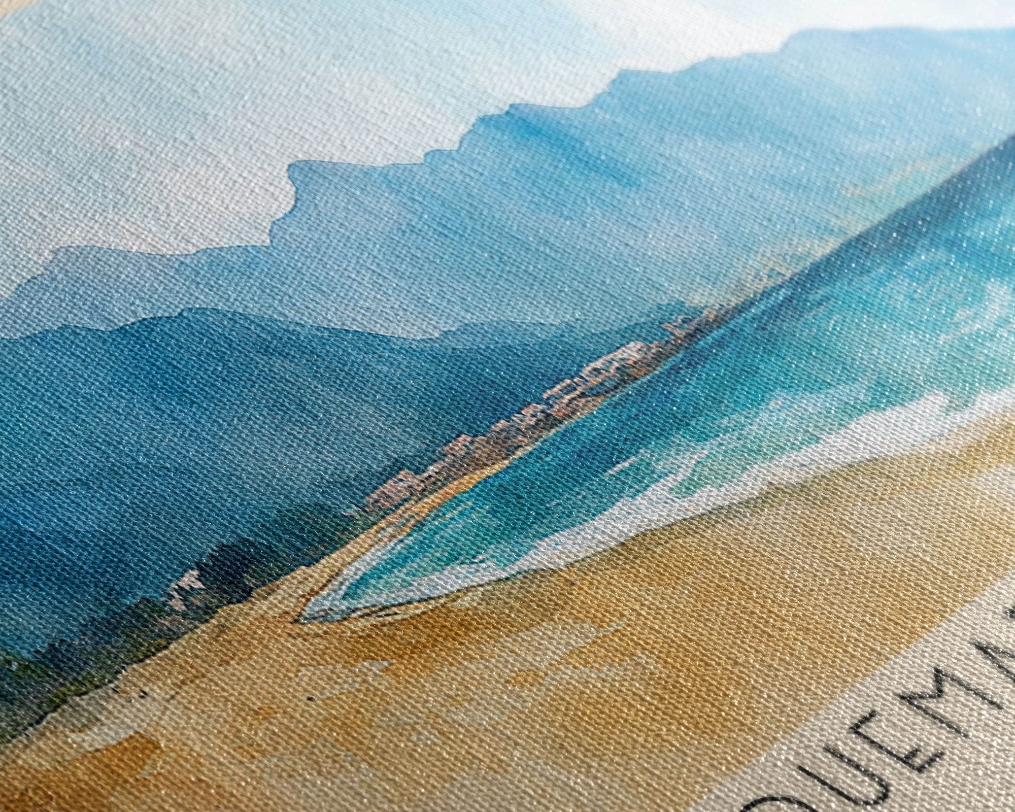 Quemado Beach, Morocco Watercolor Print, Vacation Gift, Morocco Wall Art, Vacation Wall Art, Vacatation Memories, Beach Decor, Beach Or Lakehouse Art