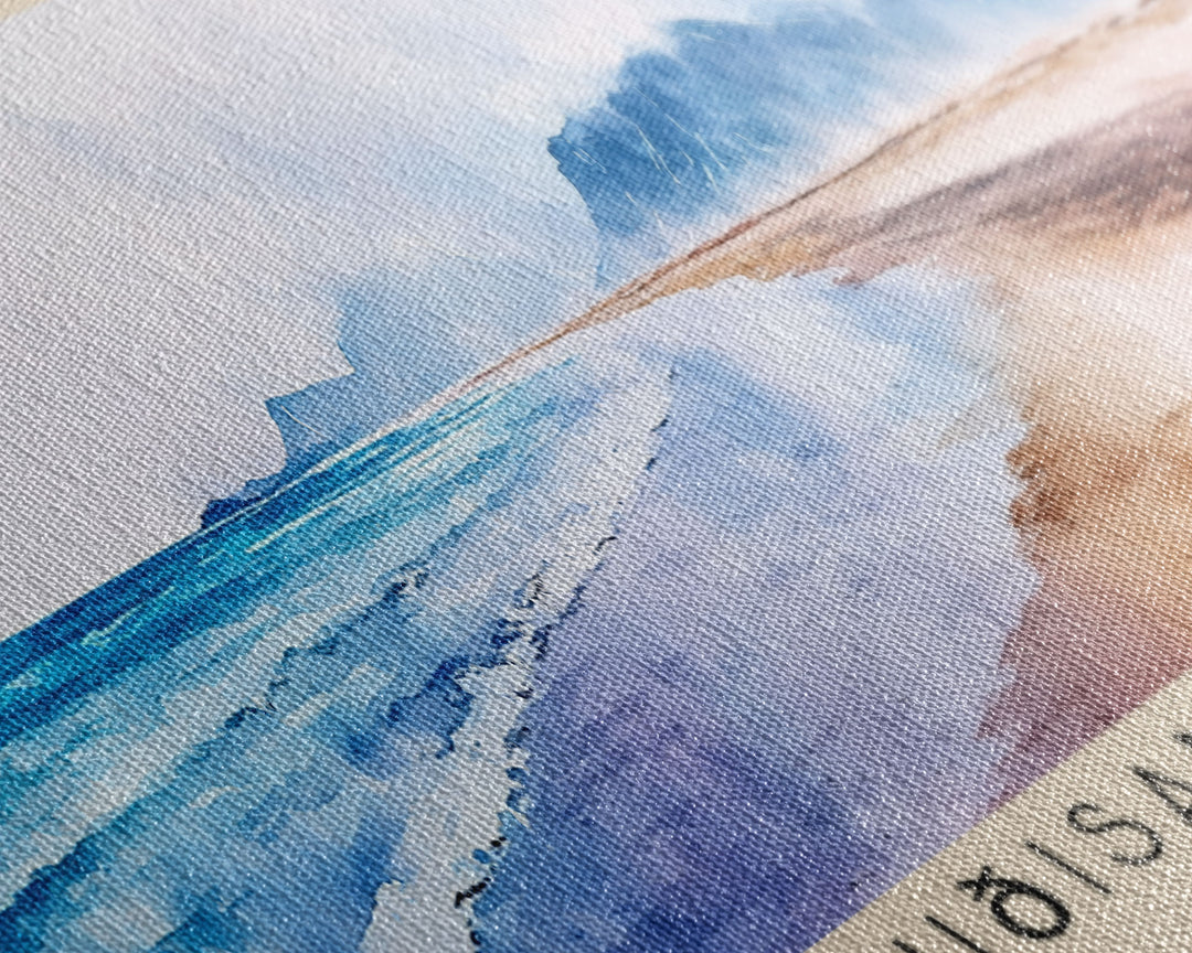 Rauðisandur Beach, Iceland Watercolor Print, Vacation Gift, Iceland Wall Art, Beach Painting, Beach Decor, Beach Or Lakehouse Art