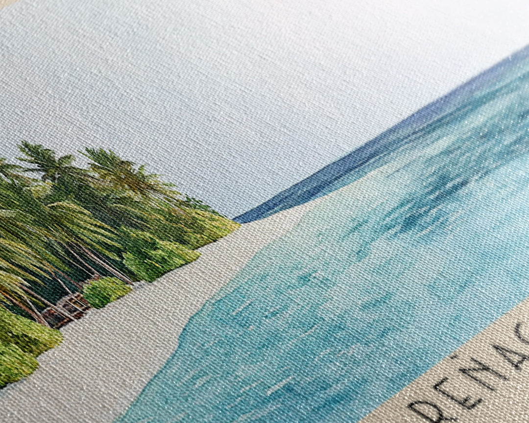 Reñaca beach, Chile Watercolor Print, Vacation Gift, Chile Wall Art, Vacation Wall Art, Vacatation Memories, Beach Decor, Beach Or Lakehouse Art