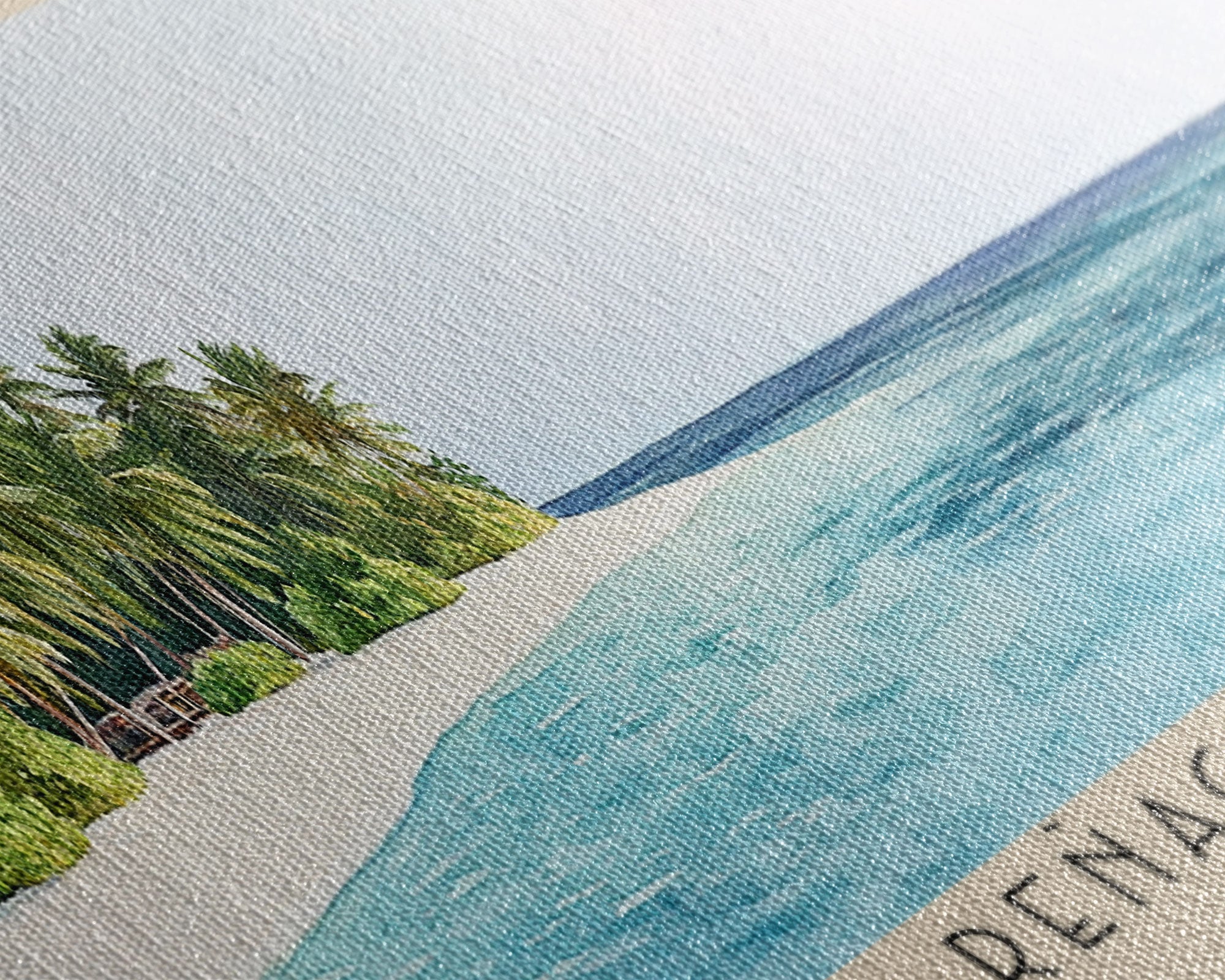 Reñaca beach, Chile Watercolor Print, Vacation Gift, Chile Wall Art, Vacation Wall Art, Vacatation Memories, Beach Decor, Beach Or Lakehouse Art