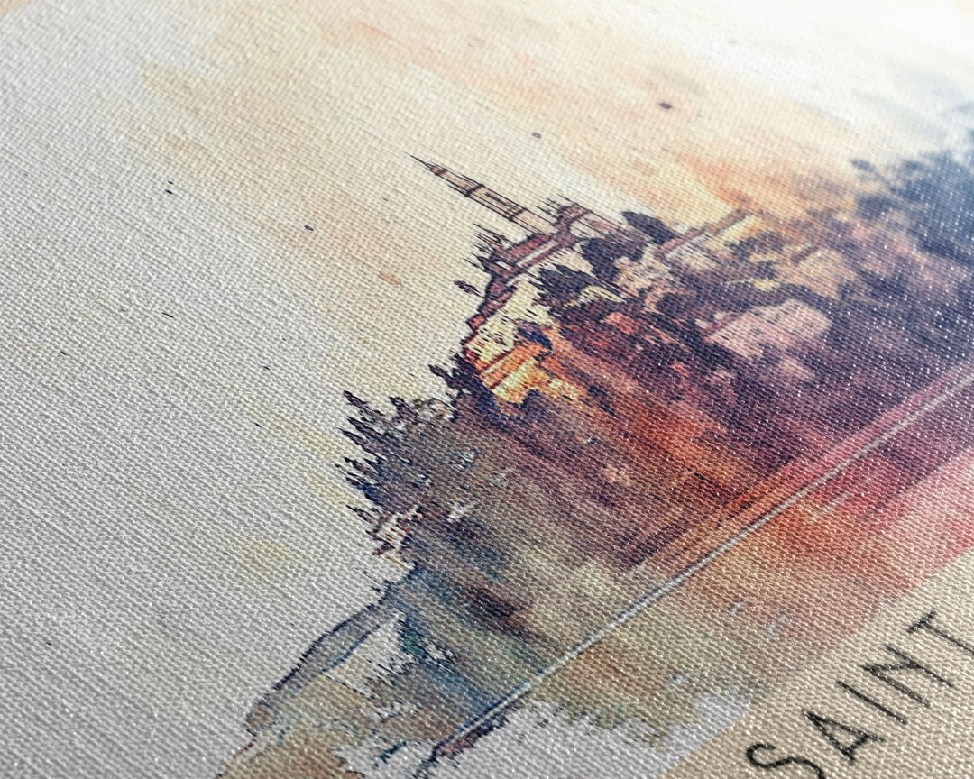 Saint Michael, Portugal Watercolor Print, Vacation Gift, Portugal Wall Art, Vacation Wall Art, Vacatation Memories, Beach Decor, Beach Or Lakehouse Art