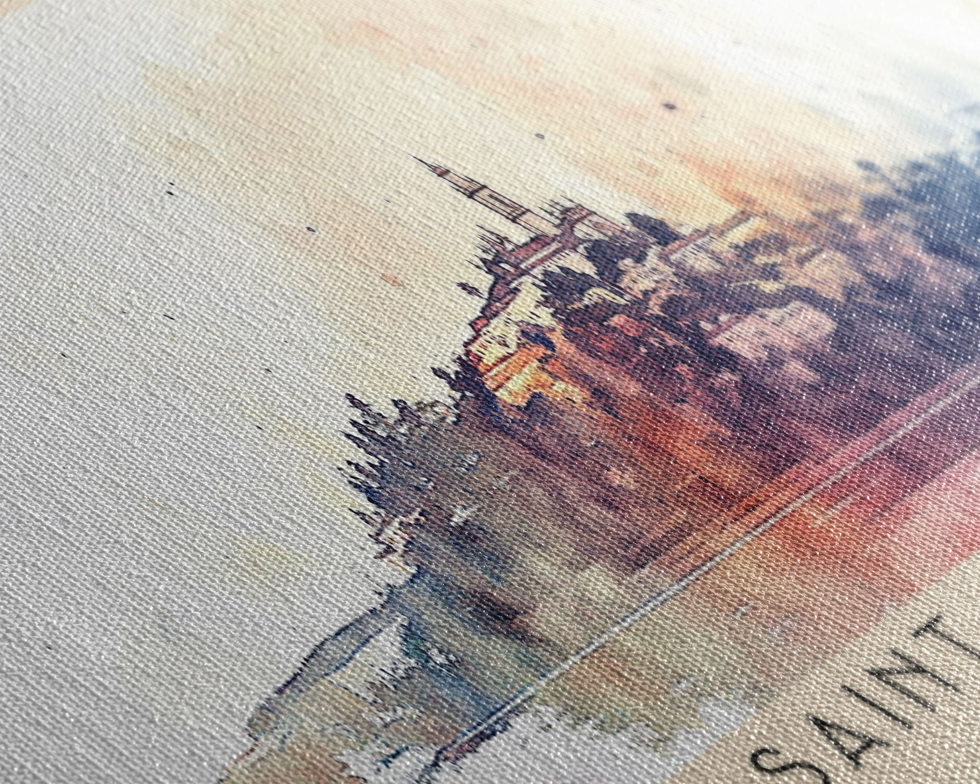 Saint Michael, Portugal Watercolor Print, Vacation Gift, Portugal Wall Art, Vacation Wall Art, Vacatation Memories, Beach Decor, Beach Or Lakehouse Art