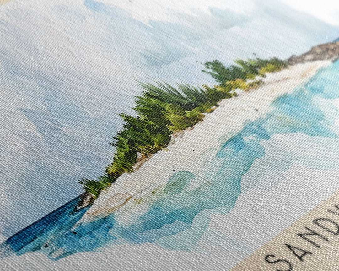Sandy Island, Anguila Watercolor Print, Vacation Gift, Anguila Wall Art, Vacation Wall Art, Vacatation Memories, Beach Decor, Beach Or Lakehouse Art