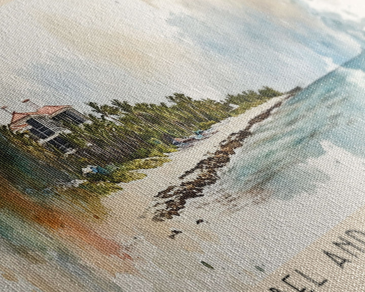 Sanibel and Captiva Island, Florida Watercolor Beach Print, Vacation Gift, Florida Wall Art, Beach Painting, Beach Decor, Beach Painting