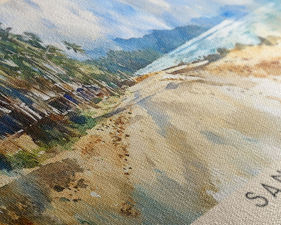 Santa Fe, Philippines Watercolor Beach Print, Vacation Gift, Philippines Wall Art, Beach Painting, Beach Decor, Beach Painting