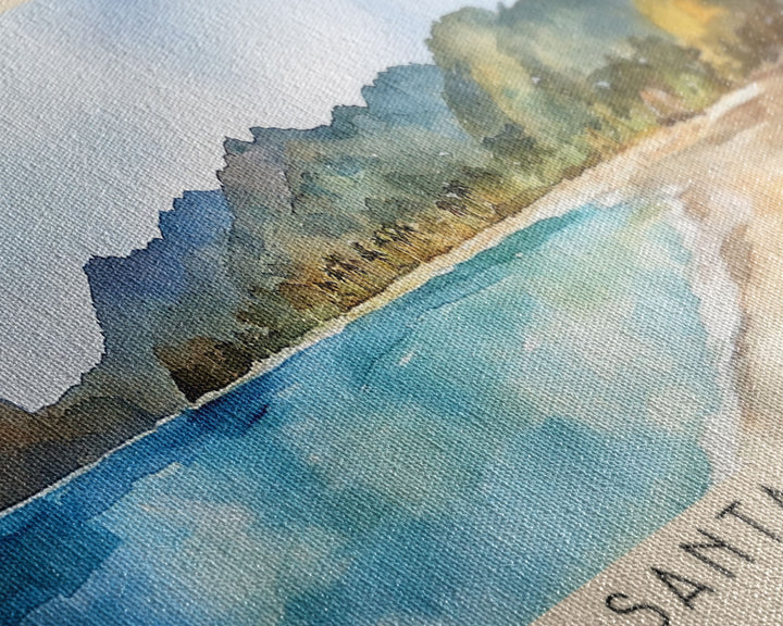 Santa Teresa, Costa Rica Watercolor Print, Vacation Gift, Costa Rica Wall Art, Vacation Wall Art, Vacatation Memories, Beach Decor, Beach Or Lakehouse Art
