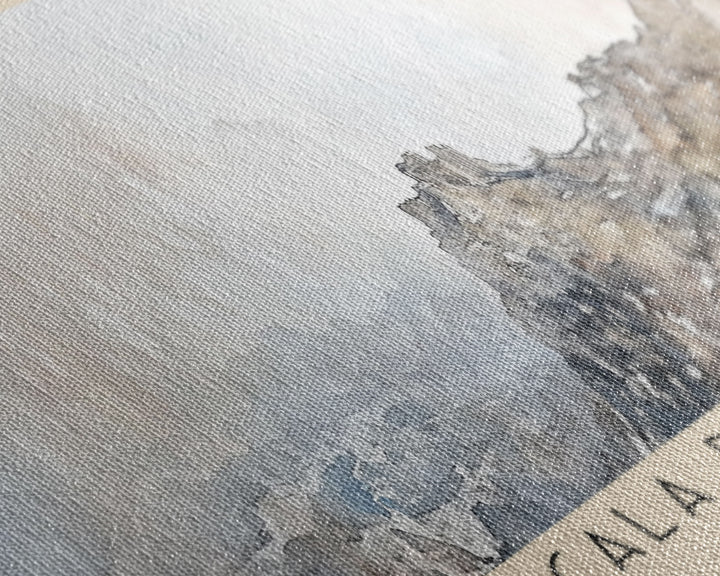 Scala dei Turchi, Italy Watercolor Print, Vacation Gift, Italy Wall Art, Vacation Wall Art, Vacatation Memories, Beach Decor, Beach Or Lakehouse Art