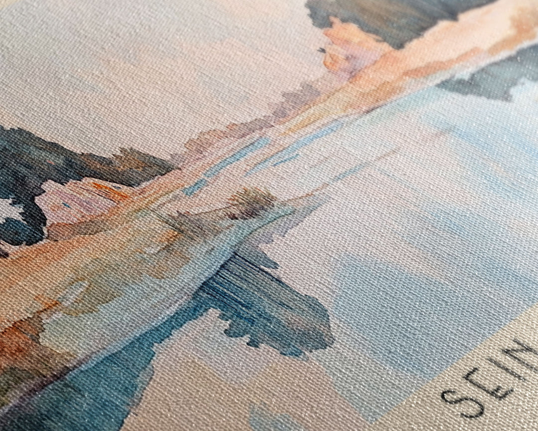 Sein Island, France Watercolor Print, Vacation Gift, France Wall Art, Vacation Wall Art, Vacatation Memories, Beach Decor, Beach Or Lakehouse Art