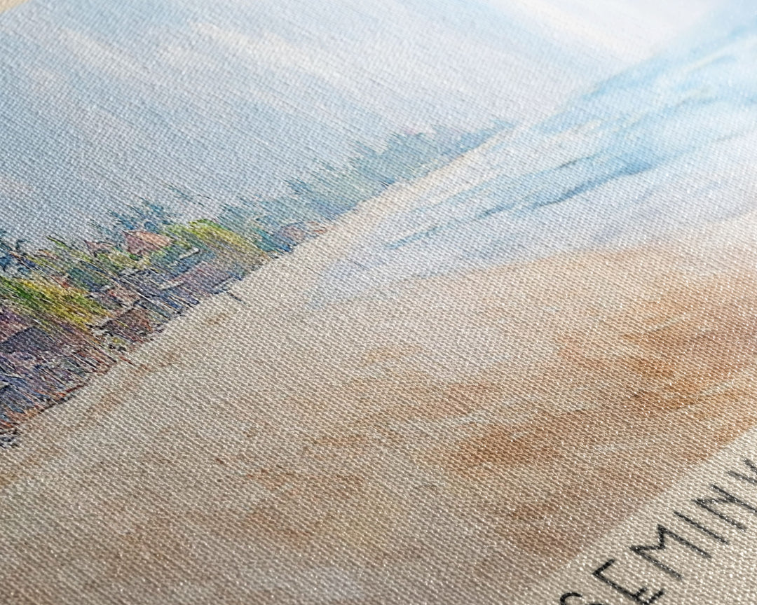 Seminyak Beach, Indonesia Watercolor Print, Vacation Gift, Indonesia Wall Art, Beach Painting, Beach Decor, Beach Or Lakehouse Art