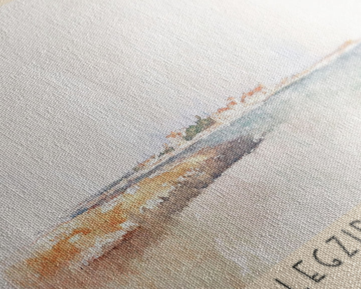 Legzira Beach, Morocco Watercolor Beach Print, Vacation Gift, Morocco Wall Art, Framed Canvas Print, Framed Beach Painting