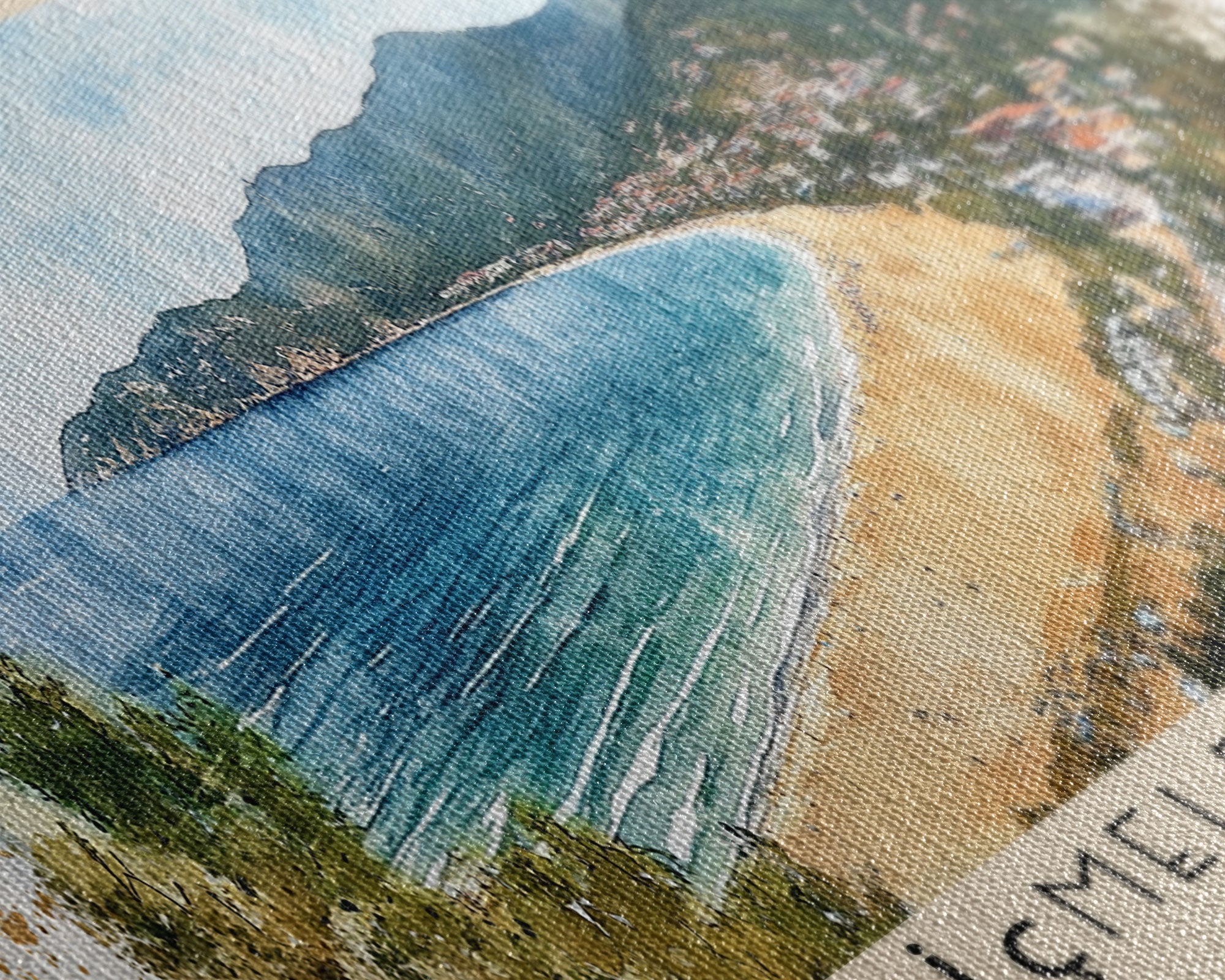 İçmeler Beach, Turkey Watercolor Beach Print, Vacation Gift, Turkey Wall Art, Beach Painting, Beach Decor, Beach Painting