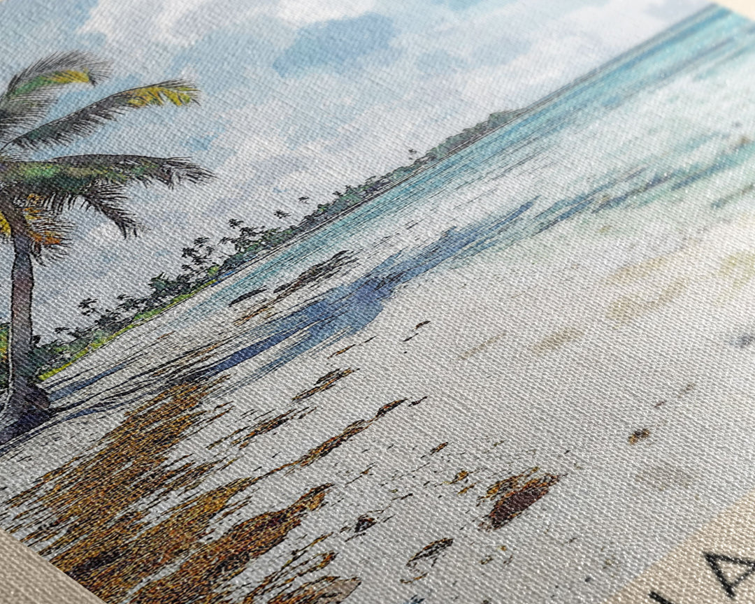 Bahia Inglesa, Chile Watercolor Print, Vacation Gift, Chile Wall Art, Vacation Wall Art, Vacatation Memories, Beach Decor, Beach Or Lakehouse Art