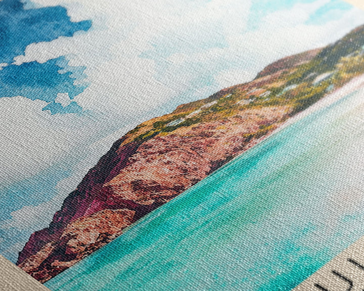 Bequia Island, Saint Vincent and the Grenadines Watercolor Beach Print, Vacation Gift, Saint Vincent and the Grenadines Wall Art, Beach Painting, Beach Decor, Beach Painting