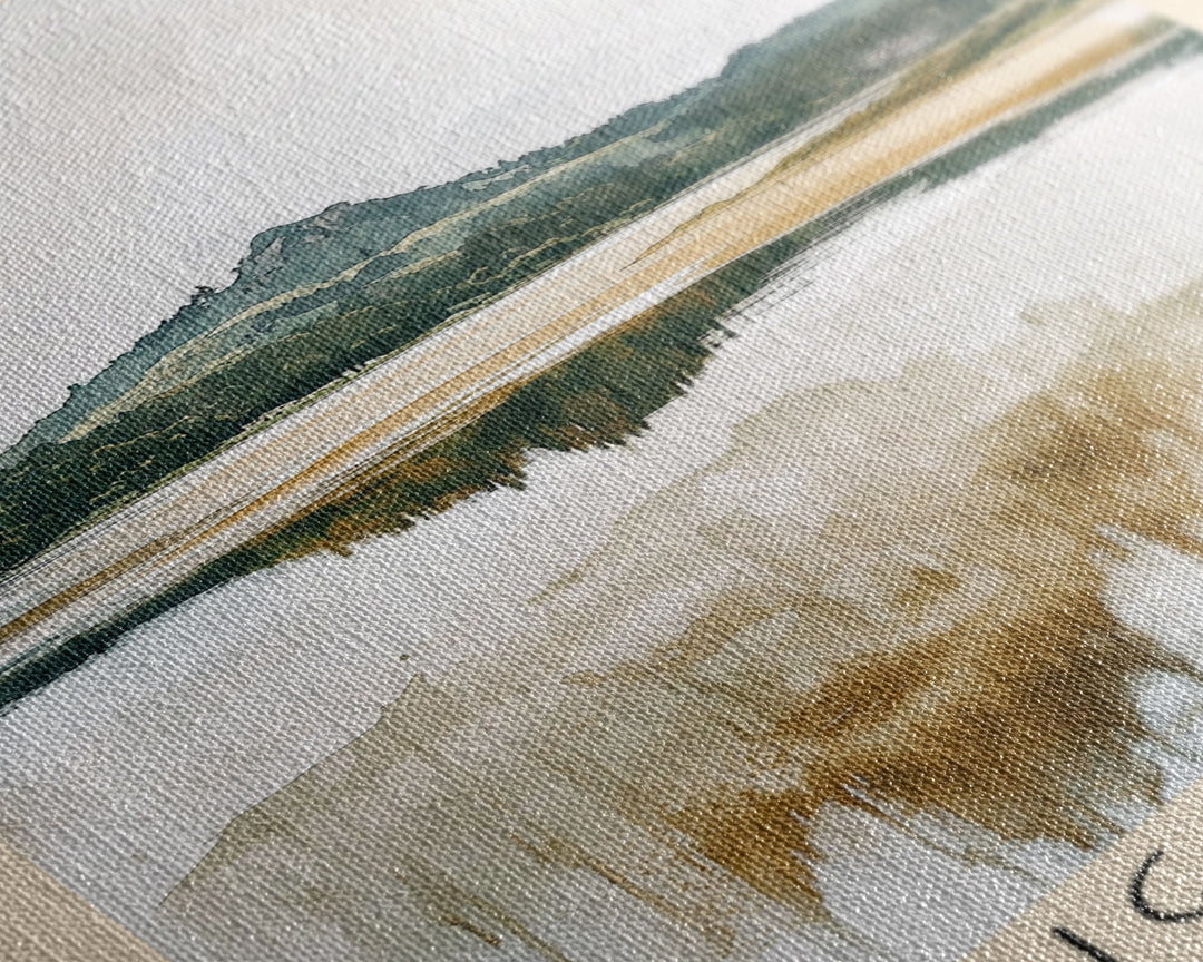 Big Sand, Scotland Watercolor Beach Print, Vacation Gift, Scotland Wall Art, Beach Painting, Beach Decor, Beach Painting