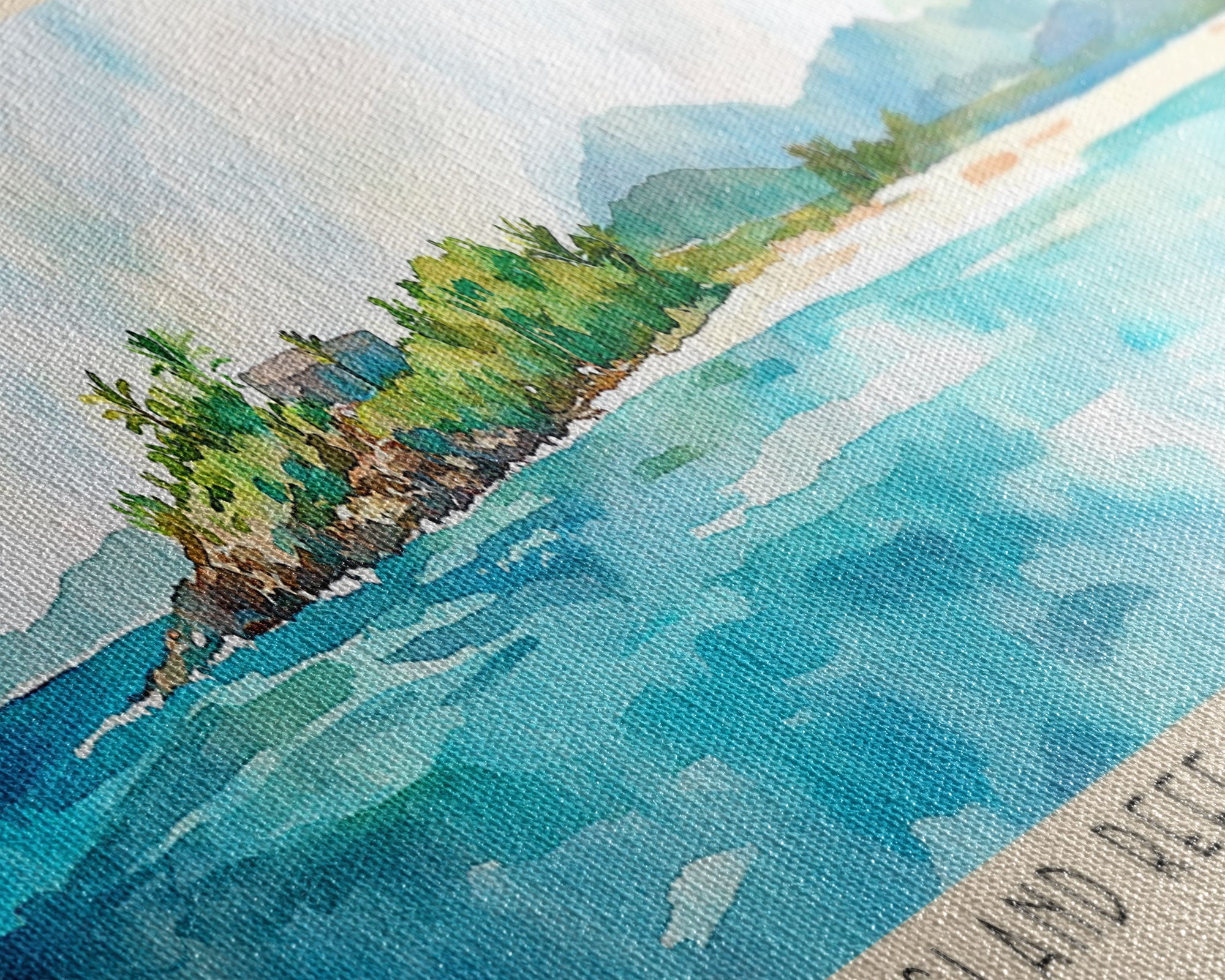 Buck Island Reef National Monument, US Virgin islands Watercolor Print, Vacation Gift, US Virgin islands Wall Art, Beach Painting, Beach Decor, Beach Or Lakehouse Art