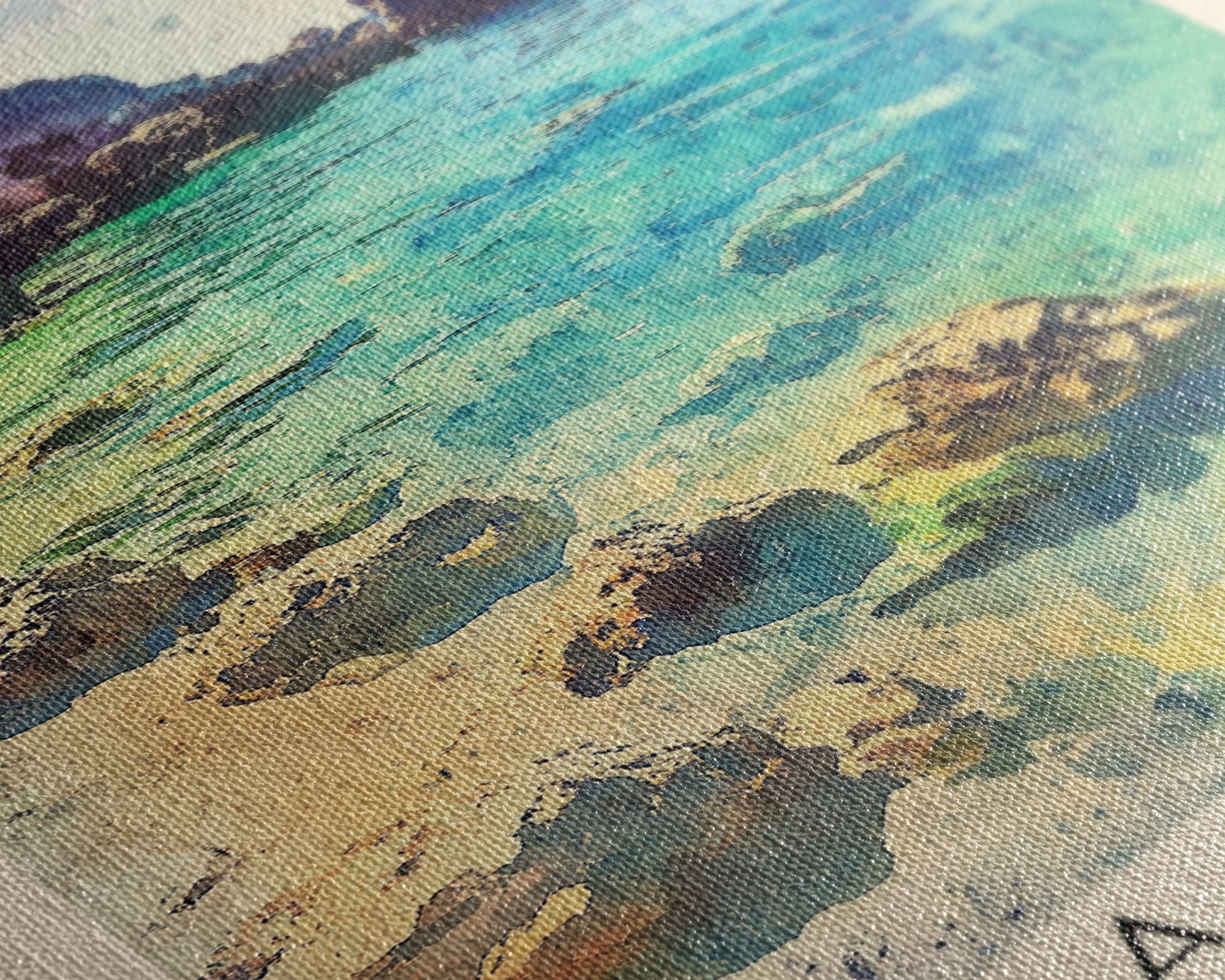 Cala Violina, Italy Watercolor Print, Vacation Gift, Italy Wall Art, Beach Painting, Beach Decor, Beach Or Lakehouse Art