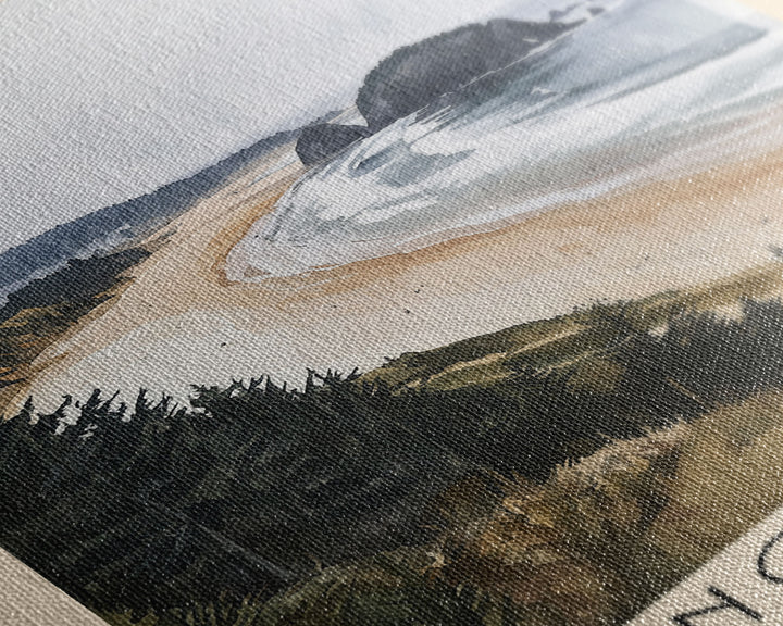 Cannon Beach, Oregon Watercolor Beach Print, Vacation Gift, Oregon Wall Art, Framed Canvas Print, Framed Beach Painting