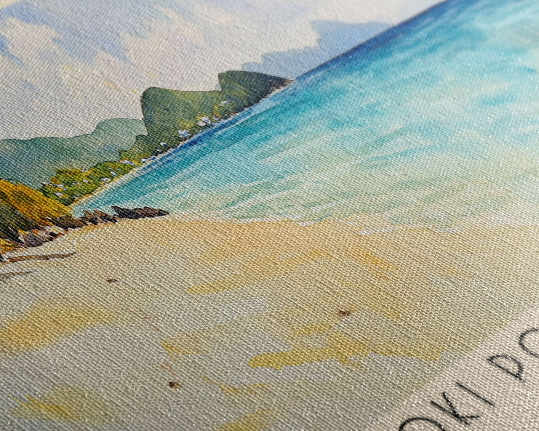 Coki Point Beach, US Virgin islands Watercolor Print, Vacation Gift, US Virgin islands Wall Art, Vacation Wall Art, Vacatation Memories, Beach Decor, Beach Or Lakehouse Art