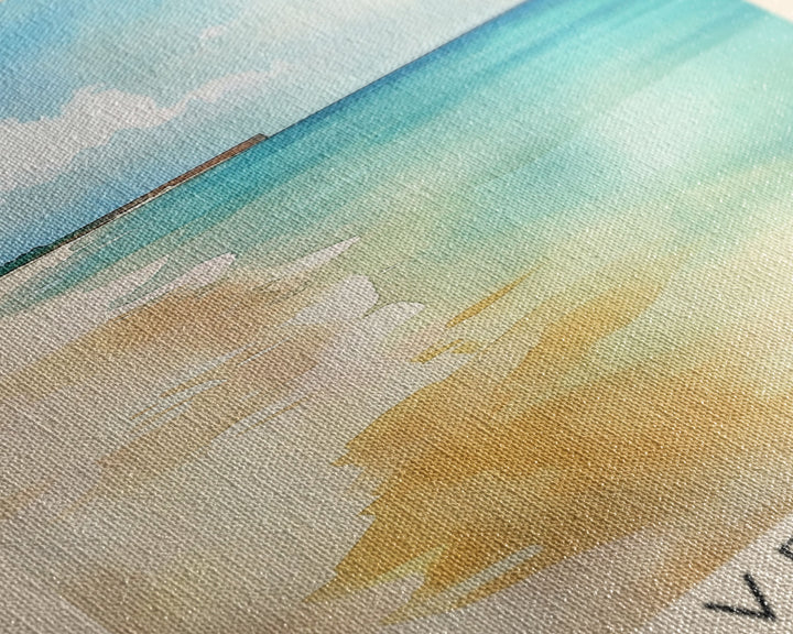 Cove Beach, Bahamas Watercolor Beach Print, Vacation Gift, Bahamas Wall Art, Beach Painting, Beach Decor, Beach Painting