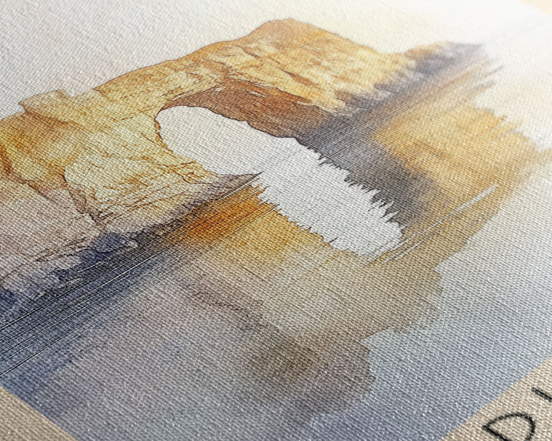 Durdle Door, United Kingdom Watercolor Print, Vacation Gift, United Kingdom Wall Art, Vacation Wall Art, Vacatation Memories, Beach Decor, Beach Or Lakehouse Art