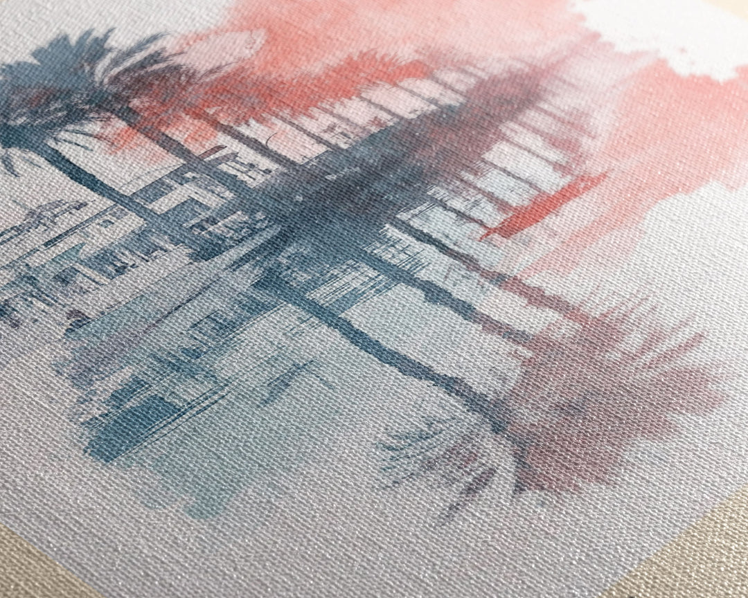 El Gouna, Egypt Watercolor Print, Vacation Gift, Egypt Wall Art, Beach Painting, Beach Decor, Beach Or Lakehouse Art