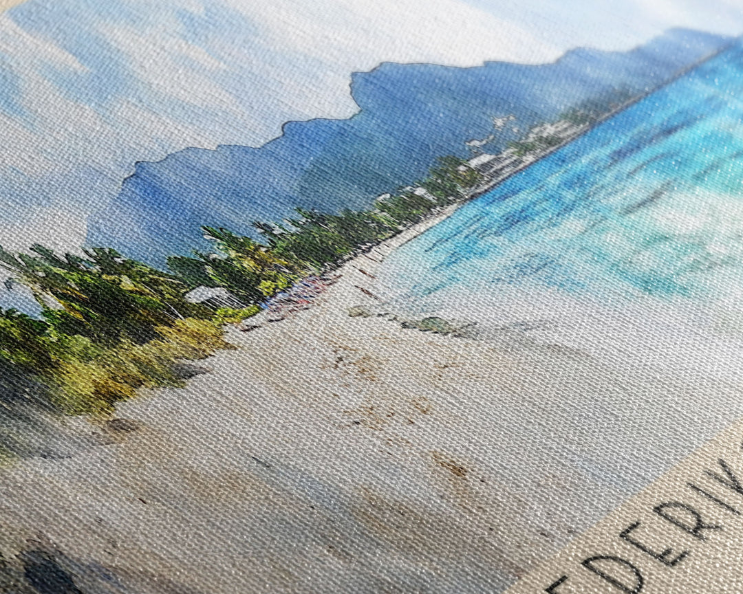 Frederiksted Beach, US Virgin islands Watercolor Beach Print, Vacation Gift, US Virgin islands Wall Art, Beach Painting, Beach Decor, Beach Painting