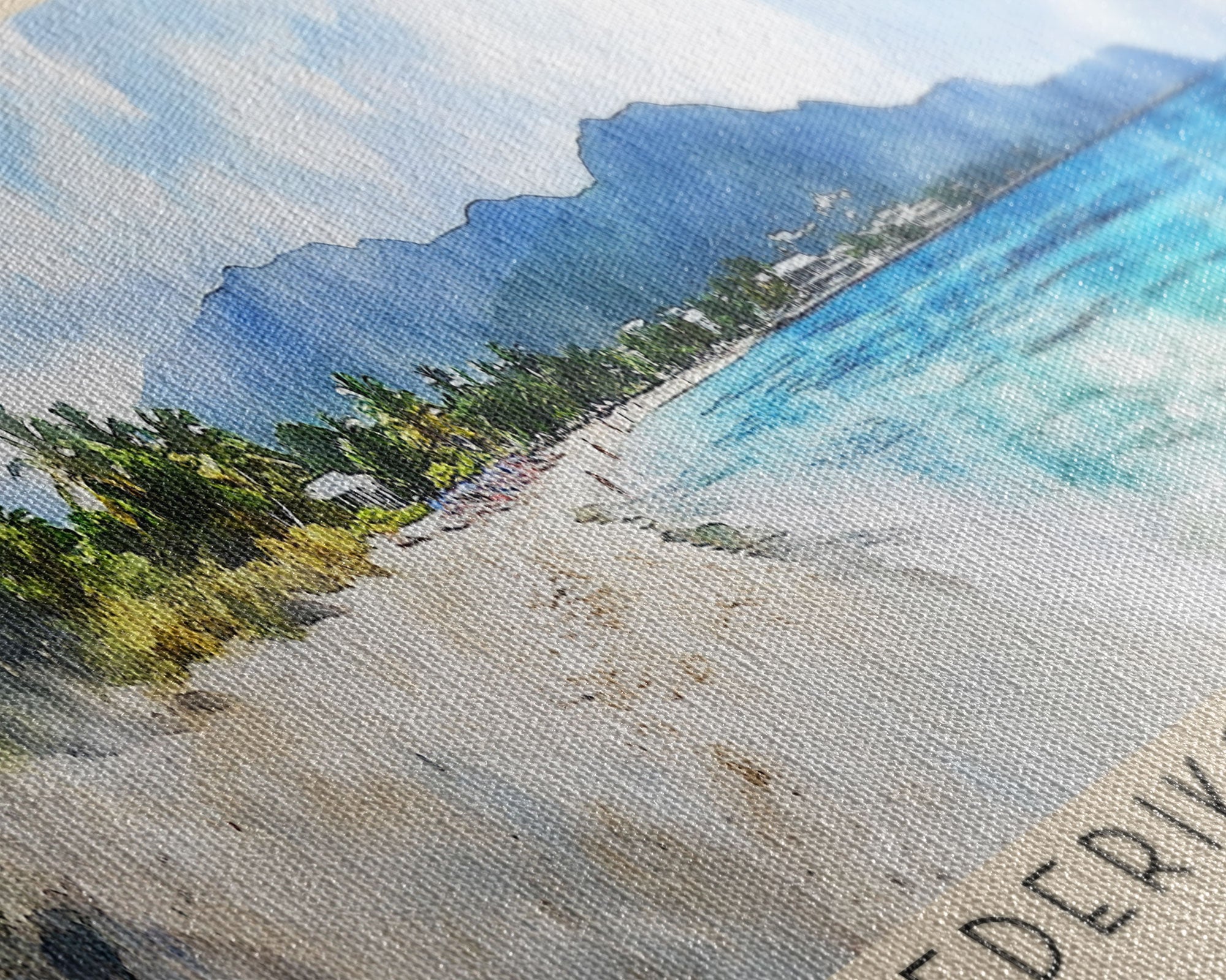 Frederiksted Beach, US Virgin islands Watercolor Beach Print, Vacation Gift, US Virgin islands Wall Art, Beach Painting, Beach Decor, Beach Painting