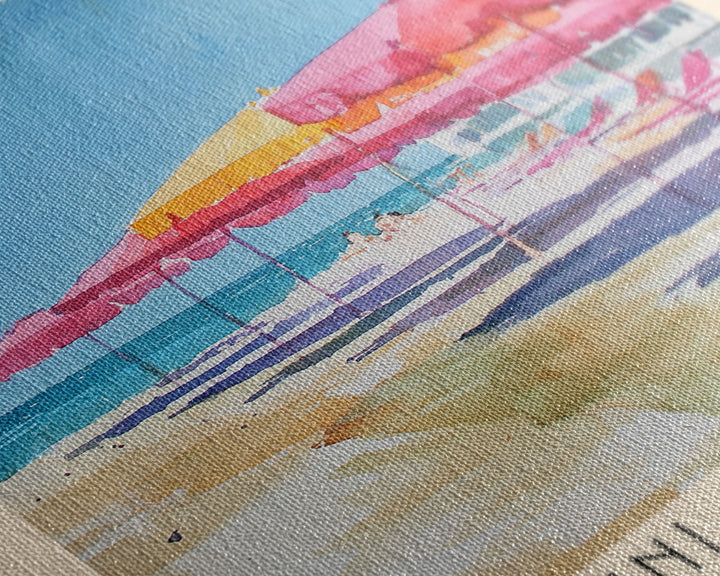 Giardini naxos beach, Italy Watercolor Beach Print, Vacation Gift, Italy Wall Art, Beach Painting, Beach Decor, Beach Painting
