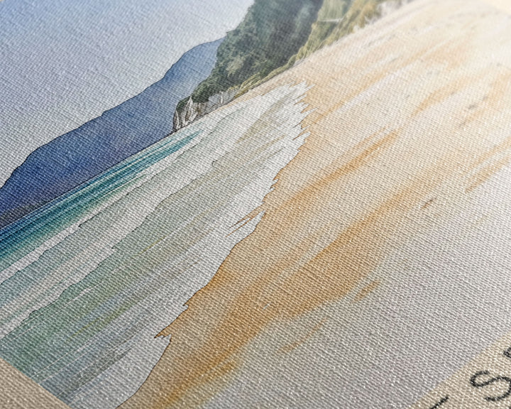 Gillespies Beach, New Zealand Watercolor Print, Vacation Gift, New Zealand Wall Art, Vacation Wall Art, Vacatation Memories, Beach Decor, Beach Or Lakehouse Art