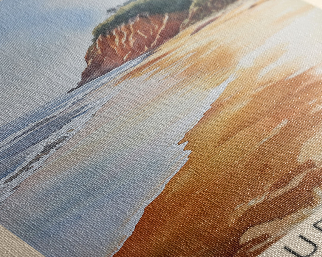 Kaup Beach, India Watercolor Print, Vacation Gift, India Wall Art, Beach Painting, Beach Decor, Beach Or Lakehouse Art