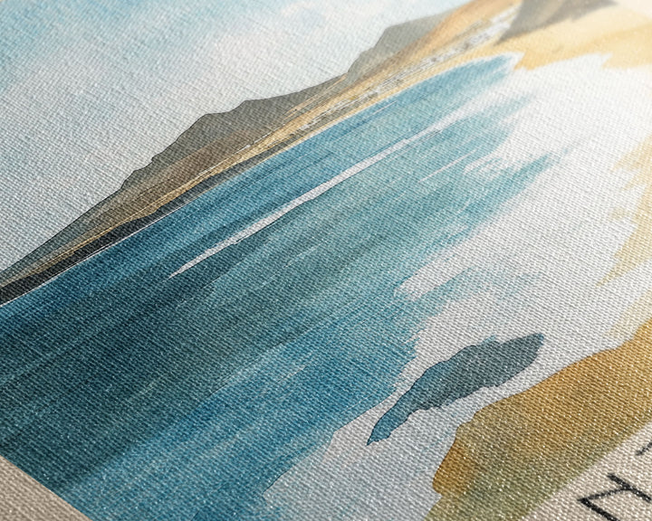 Lanzarote, Spain Watercolor Print, Vacation Gift, Spain Wall Art, Vacation Wall Art, Vacatation Memories, Beach Decor, Beach Or Lakehouse Art