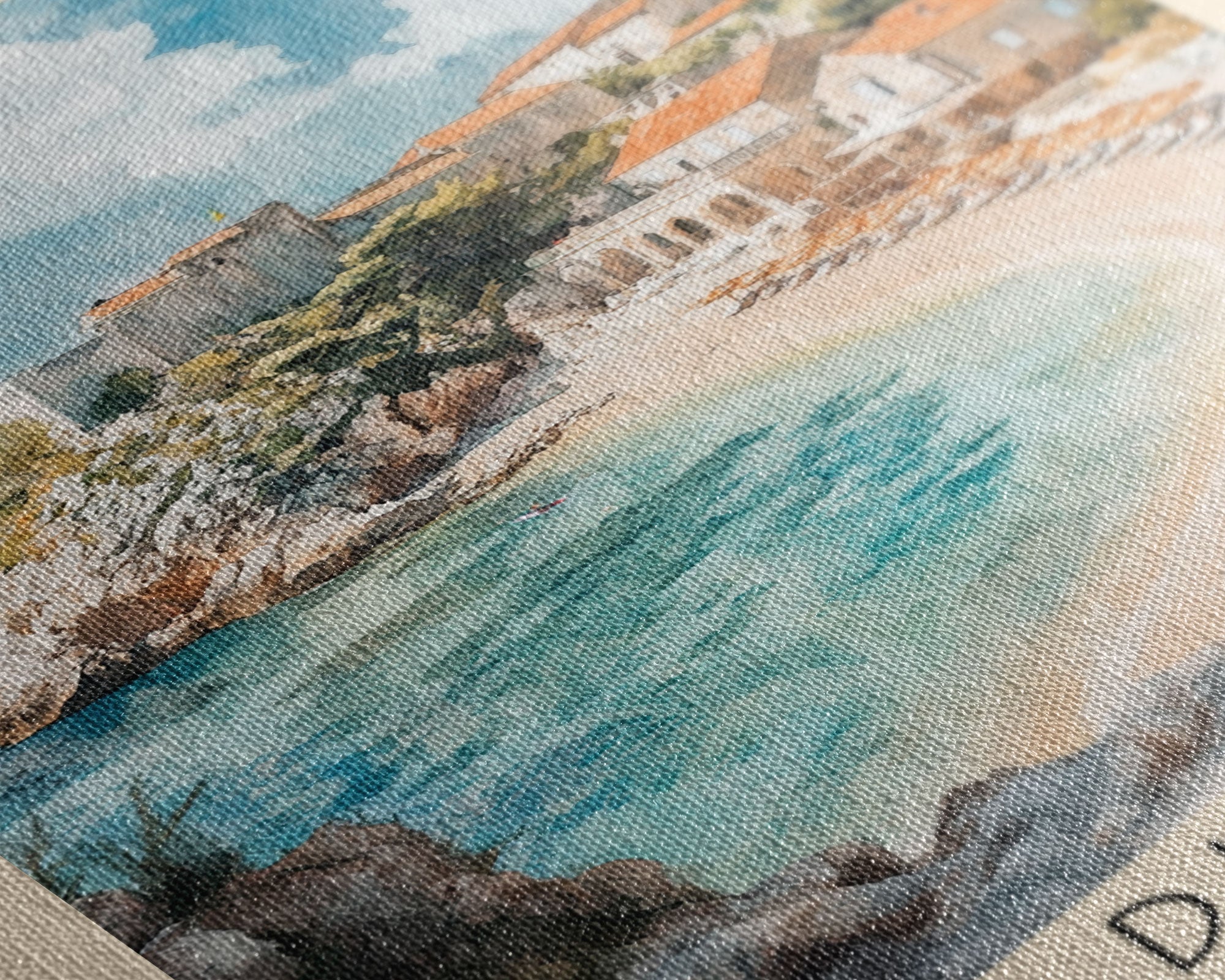 Paradise Beach, Croatia Watercolor Print, Vacation Gift, Croatia Wall Art, Vacation Wall Art, Vacatation Memories, Beach Decor, Beach Or Lakehouse Art