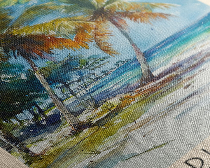 Paradise Island, Dominican Republic Watercolor Print, Vacation Gift, Dominican Republic Wall Art, Beach Painting, Beach Decor, Beach Or Lakehouse Art