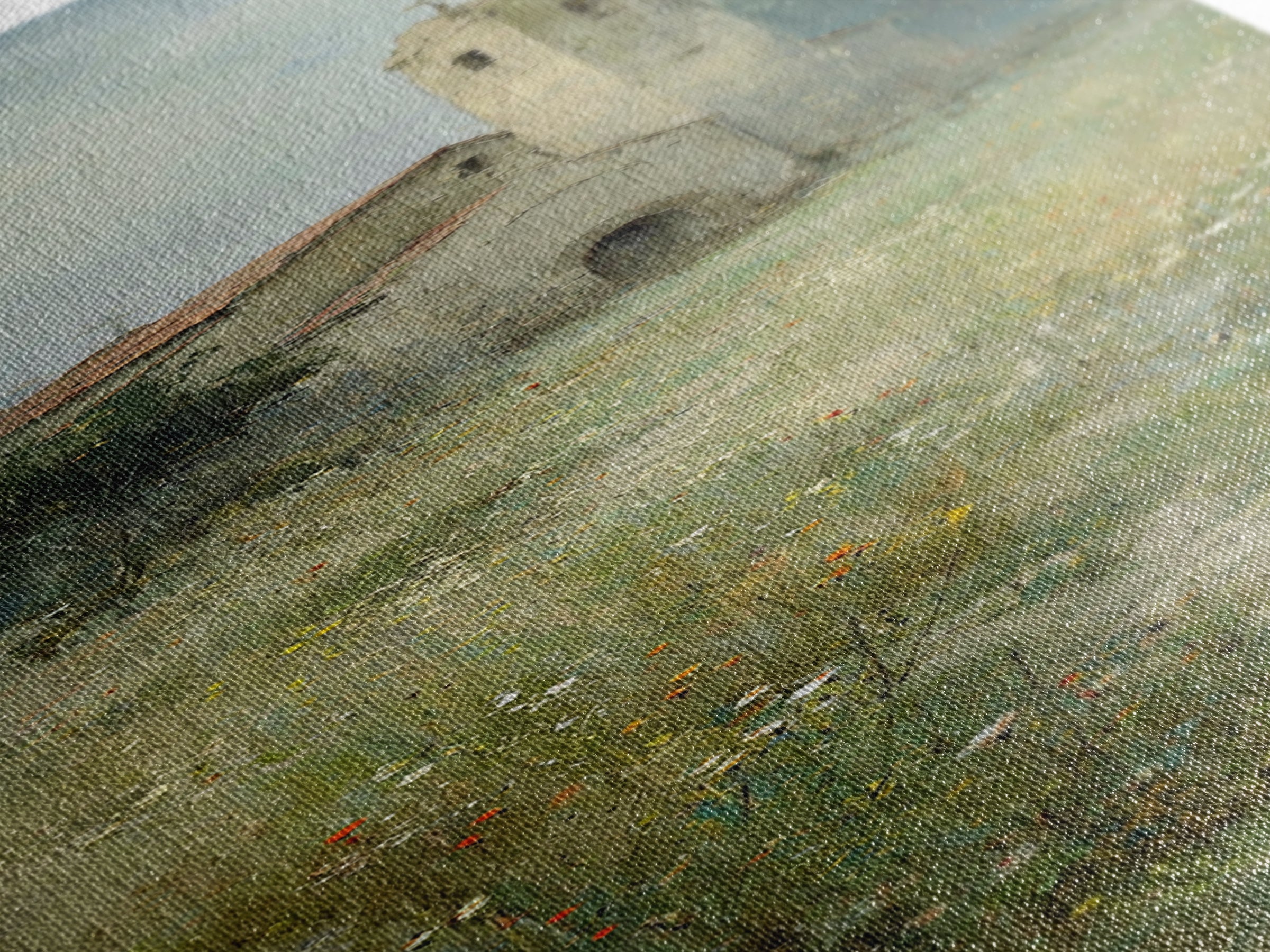 Old Chapel Meadow – Framed Canvas Print – Christian Wall Art – Christian Art Canvas – Vintage Christian Art – Tall Skinny Art Print – Chris