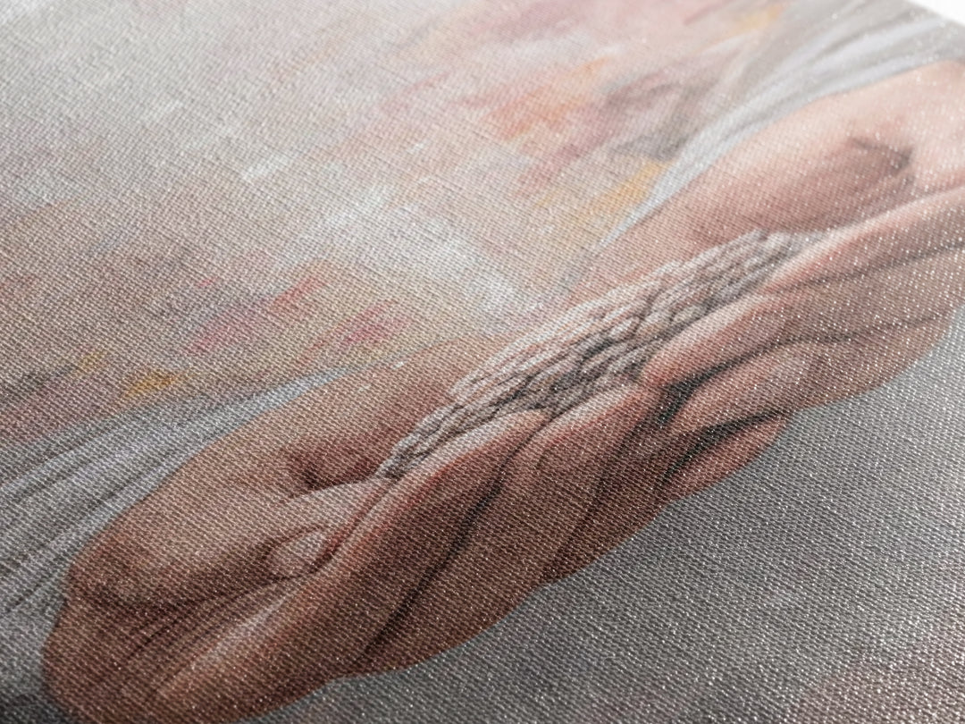 Hands Of Blessing – Framed Canvas Print – Narrow Art – Christian Art Canvas – Christian Wall Art – Jesus Painting – Subtle Christian Art