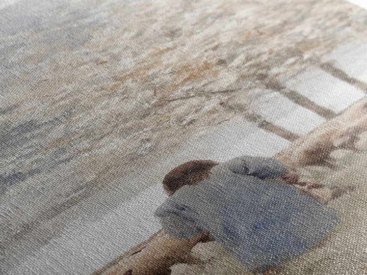 Quiet Shepherd Path - Framed Canvas Print - Christian Art Canvas - Jesus Painting - Tall Skinny Art Print - Christian Wall Art