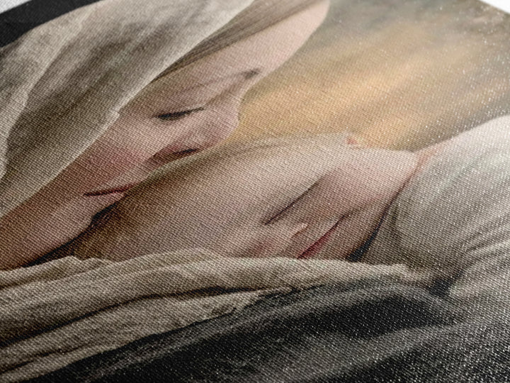 Sacred Tenderness | Framed Canvas Print | Skinny Art | Christian Wall Art | Christian Art Canvas | Christian Christmas Art | Jesus Art