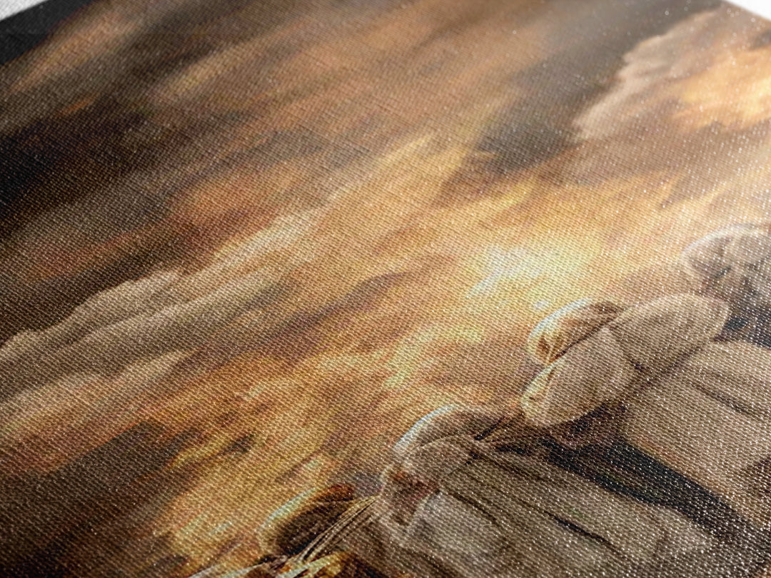 Fire Of Revelation | Framed Canvas Print | Narrow Art | Christian Art | Christian Paintings | Jesus Wall Art | Christmas Art Work