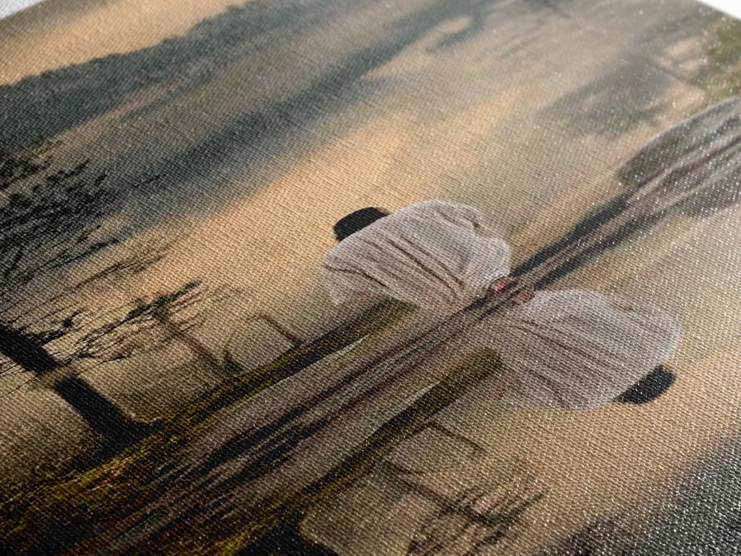 Celestial Desert Walk – Framed Canvas Print – Christian Art – Subtle Christian Art – Narrow Art – Jesus Christmas Art