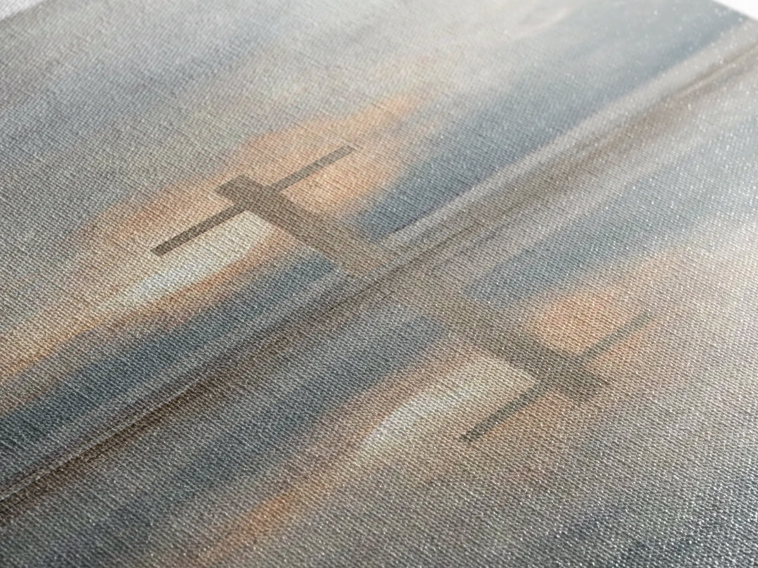 Cross Of Morning | Framed Canvas Print | Christian Wall Art | Christian Art Canvas | Tall Skinny Art Print | Christian Art | Christmas Art