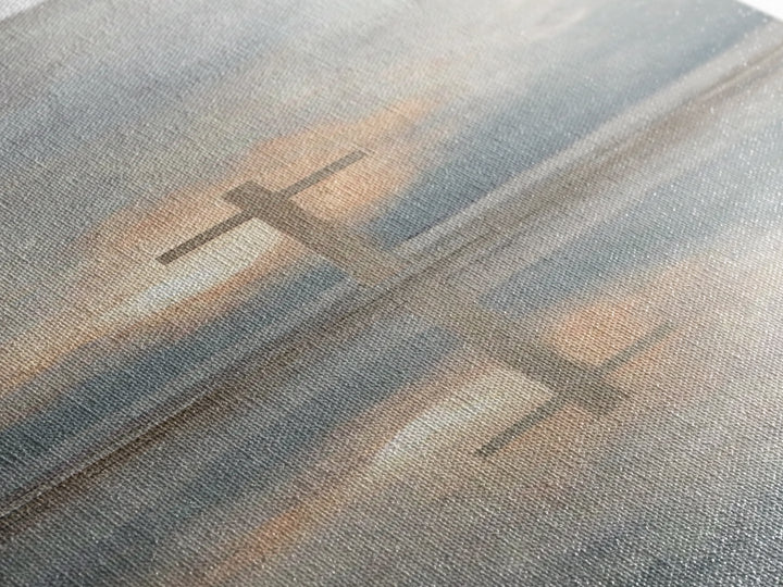 Cross Of Morning | Framed Canvas Print | Christian Wall Art | Christian Art Canvas | Tall Skinny Art Print | Christian Art | Christmas Art