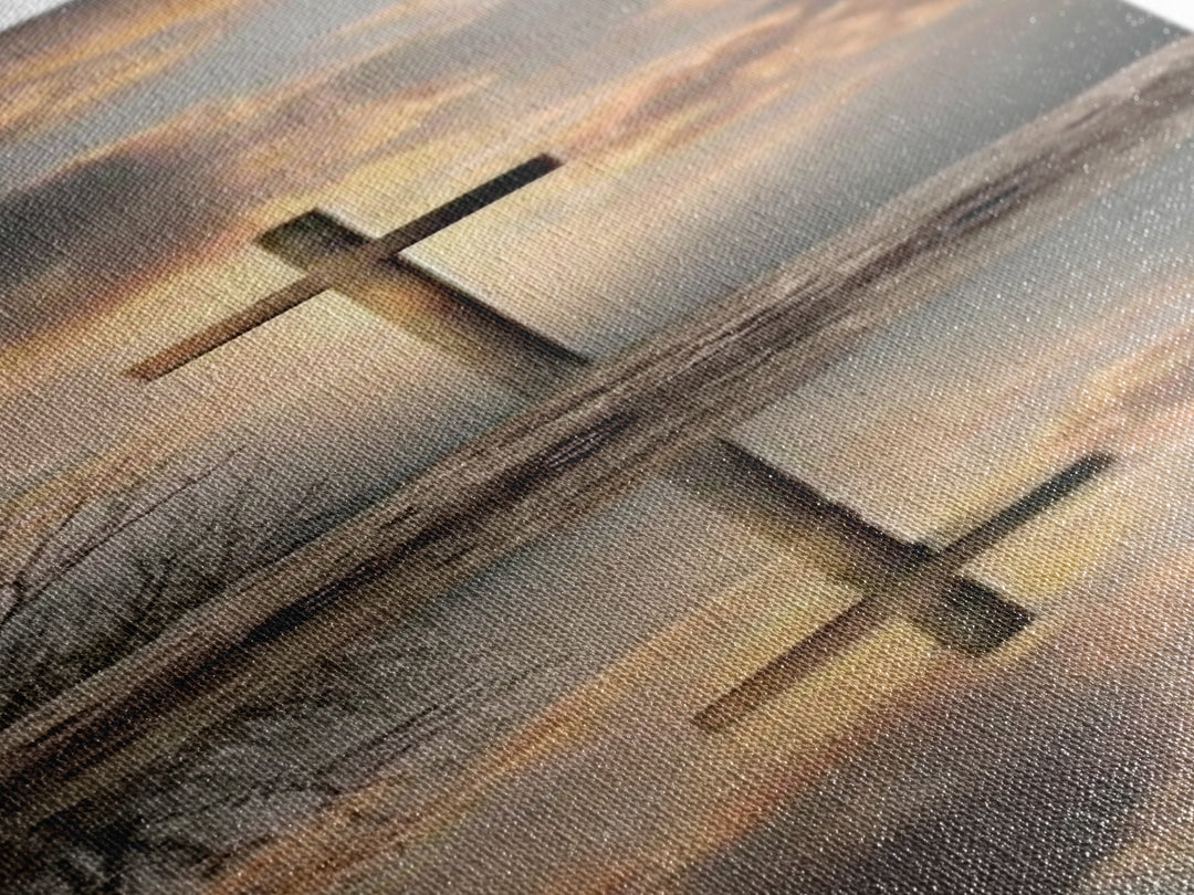 Cross Of The Horizon – Framed Canvas Print – Christian Wall Art – Christian Art Canvas – Skinny Art – Christian Christmas Art – Christmas A