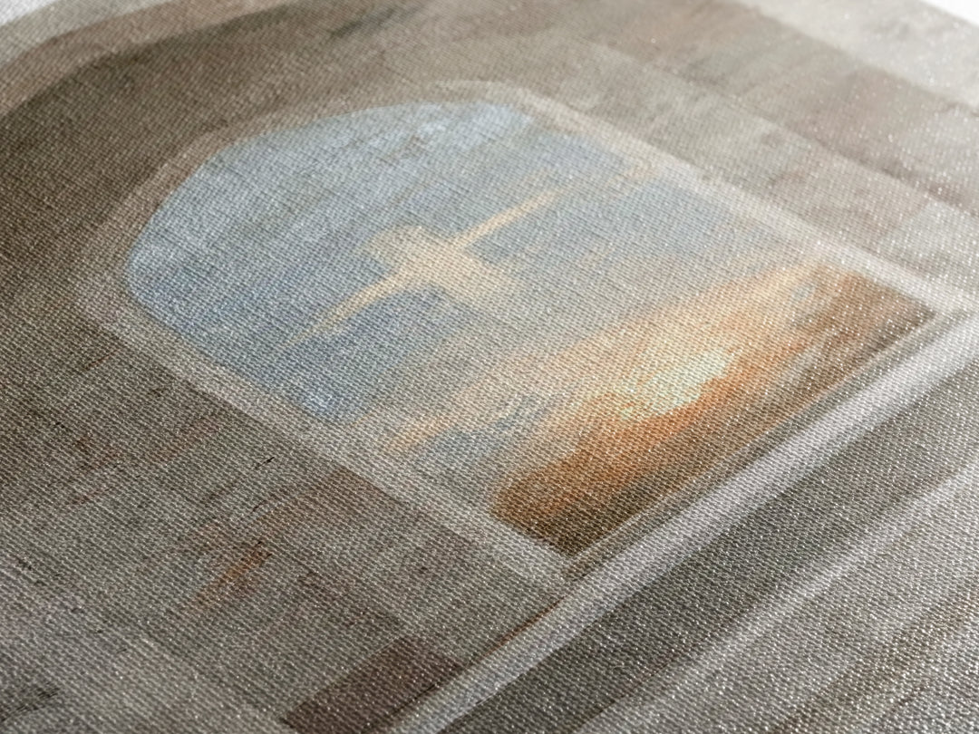 Sanctuary Of Light – Framed Canvas Print – Christian Art Canvas – Christian Wall Art – Subtle Christian Art – Narrow Art – Christian Art Pr