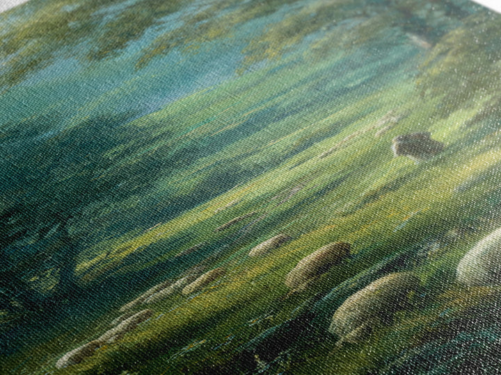 Valley Shepherd Path – Framed Canvas Print – Christian Art Canvas – Christian Wall Art – Subtle Christian Paintings – Skinny Art – Christia