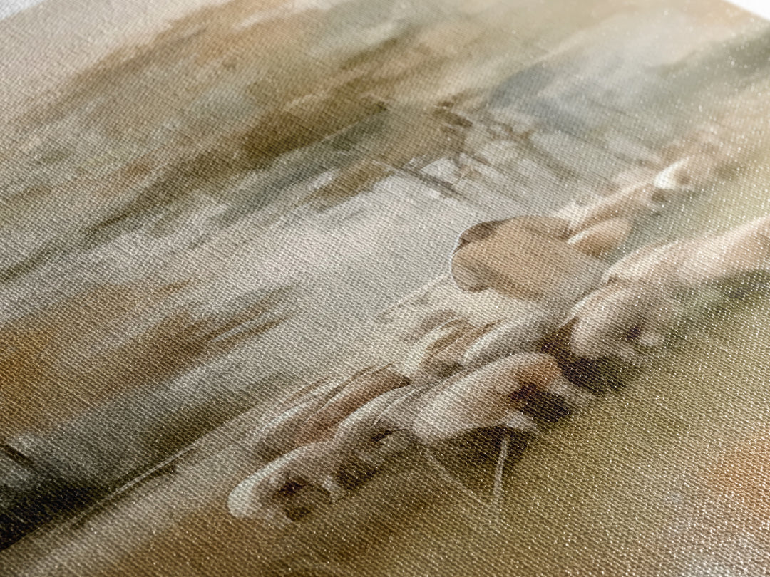 Pastoral Light Way | Framed Canvas Print | Christian Art Canvas | Christian Painting | Skinny Art | Christian Wall Art