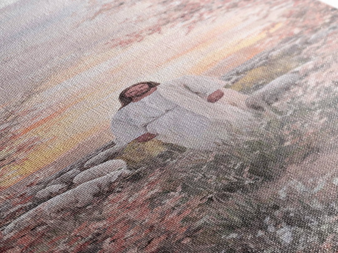 Shepherd Of Dawn – Framed Canvas Print – Christian Art Canvas – Large Jesus Painting – Narrow Art – Christian Wall Art – Christmas Art