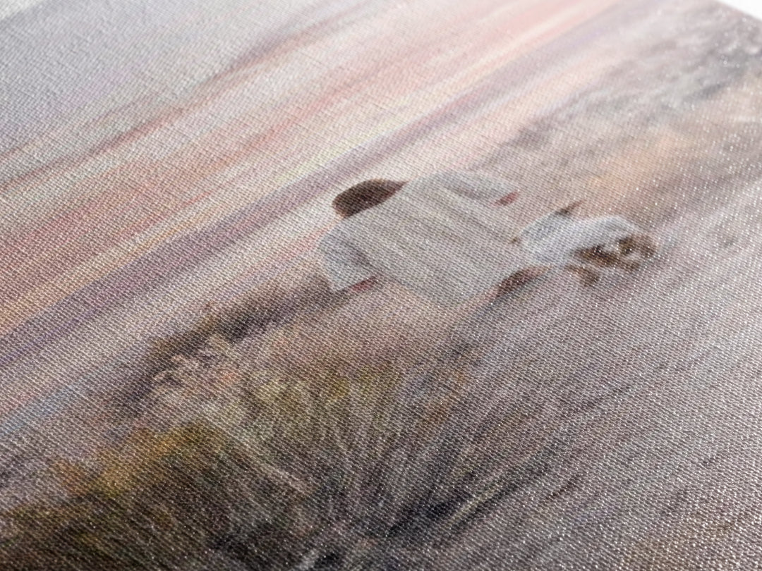 Dawn Of Comfort | Framed Canvas Print | Narrow Art | Christian Art Canvas | Jesus Painting | Christian Wall Art | Modern Christian Art